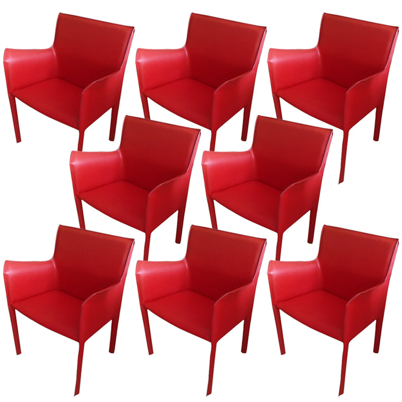 Contemporary Dining Arm Chair Faux Leather Home Dining Side Chair