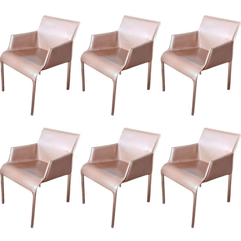 Contemporary Dining Arm Chair Faux Leather Home Dining Side Chair