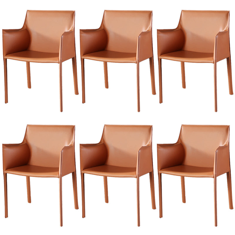 Contemporary Dining Arm Chair Faux Leather Home Dining Side Chair