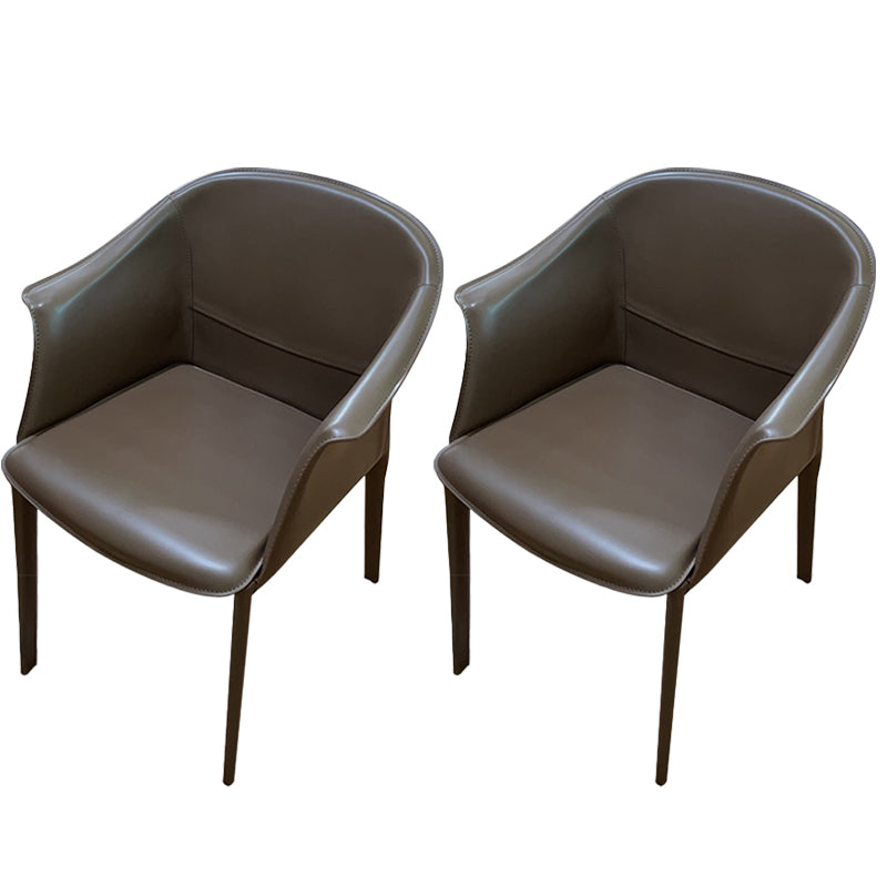 Contemporary Dining Arm Chair Faux Leather Home Dining Side Chair