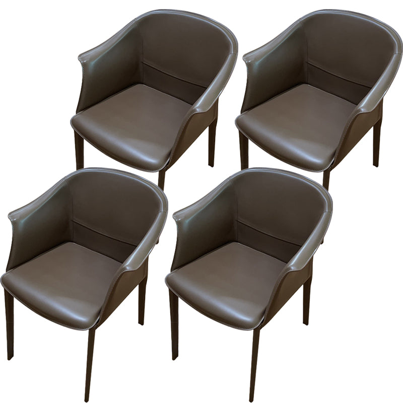 Contemporary Dining Arm Chair Faux Leather Home Dining Side Chair