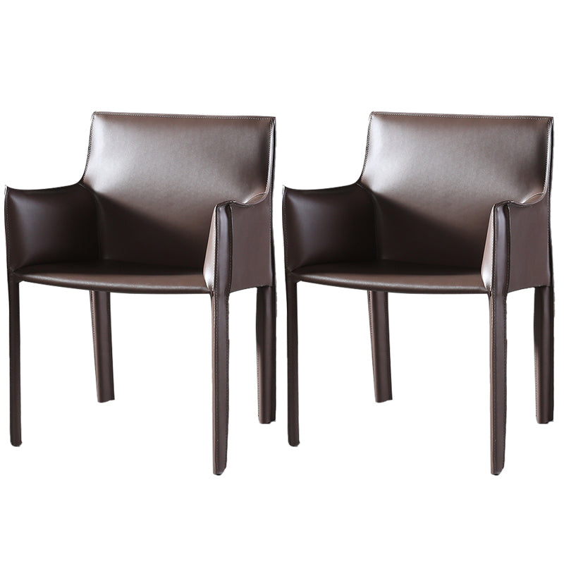 Contemporary Dining Arm Chair Faux Leather Home Dining Side Chair