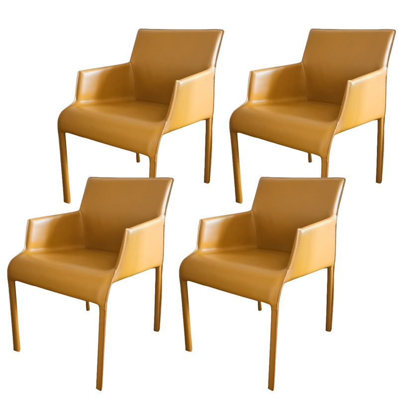 Contemporary Dining Arm Chair Faux Leather Home Dining Side Chair