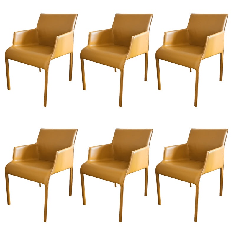 Contemporary Dining Arm Chair Faux Leather Home Dining Side Chair