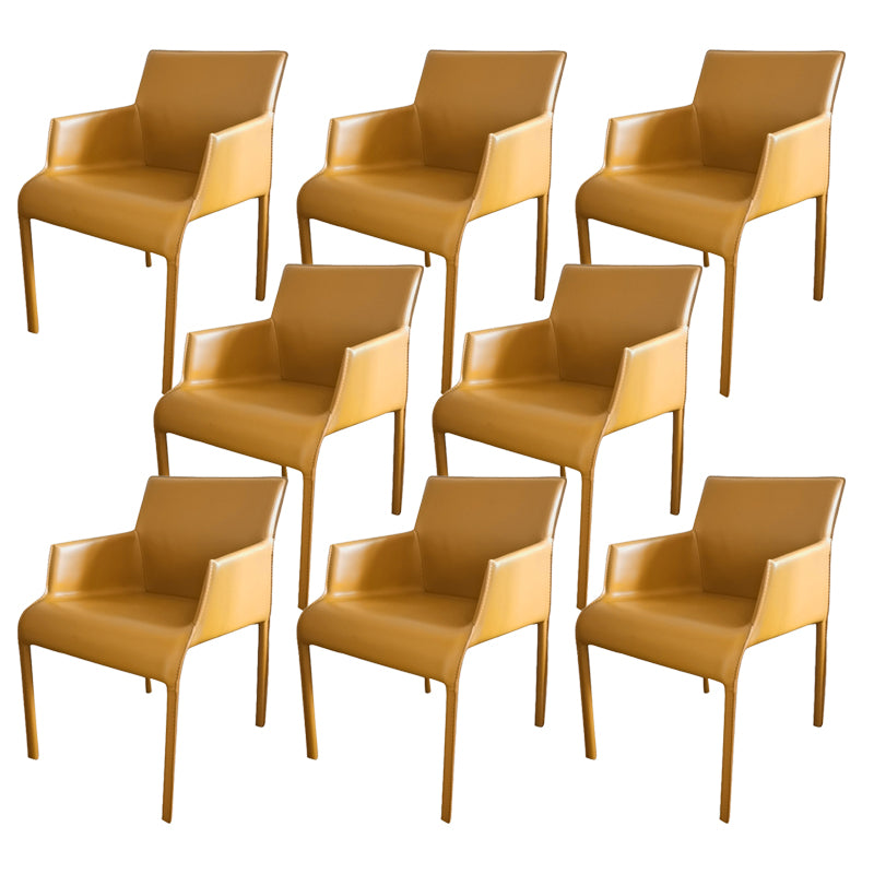 Contemporary Dining Arm Chair Faux Leather Home Dining Side Chair