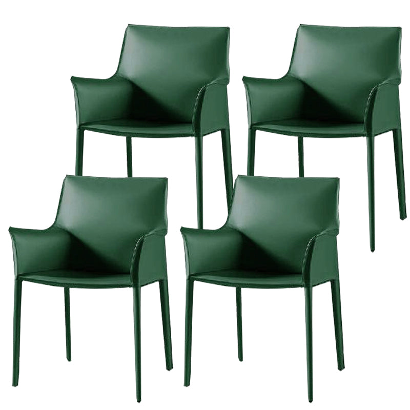 Contemporary Dining Arm Chair Faux Leather Home Dining Side Chair
