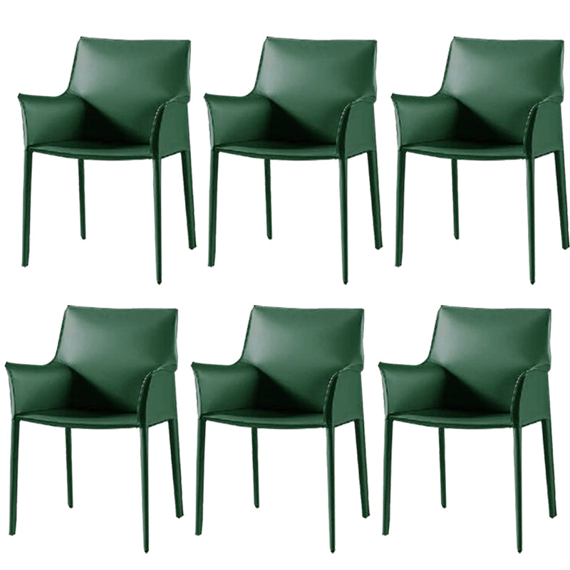 Contemporary Dining Arm Chair Faux Leather Home Dining Side Chair