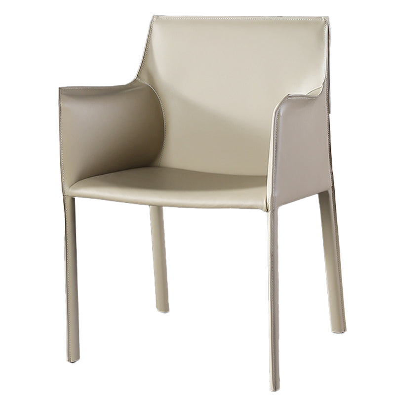 Contemporary Dining Arm Chair Faux Leather Home Dining Side Chair
