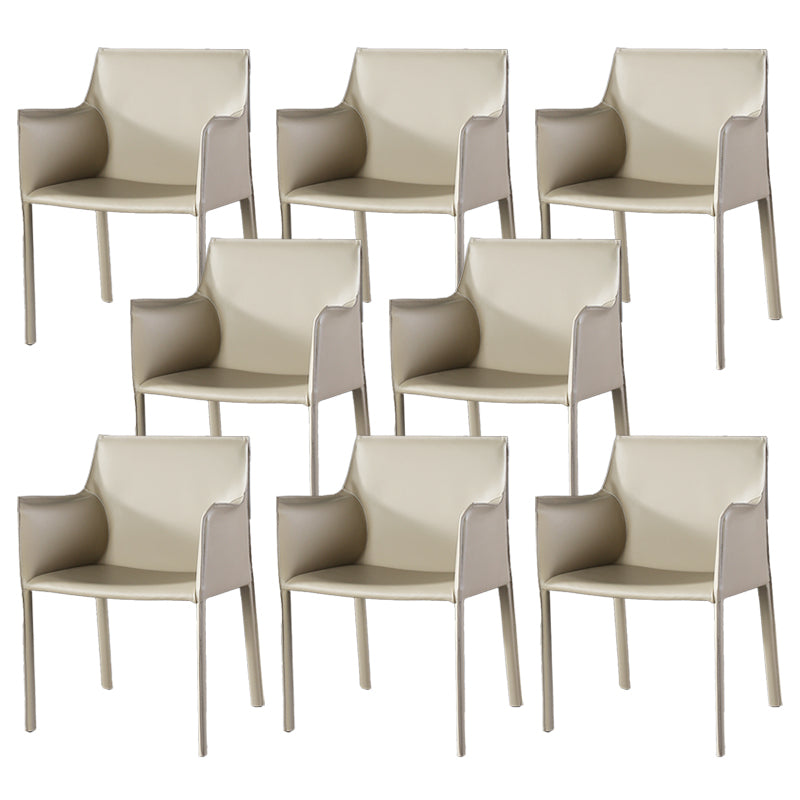 Contemporary Dining Arm Chair Faux Leather Home Dining Side Chair