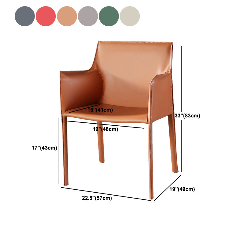 Contemporary Dining Arm Chair Faux Leather Home Dining Side Chair