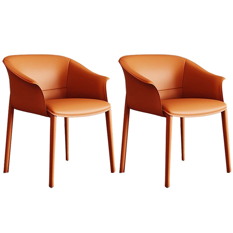 Faux Leather Arm Dining Chairs Contemporary Home Dining Side Chair