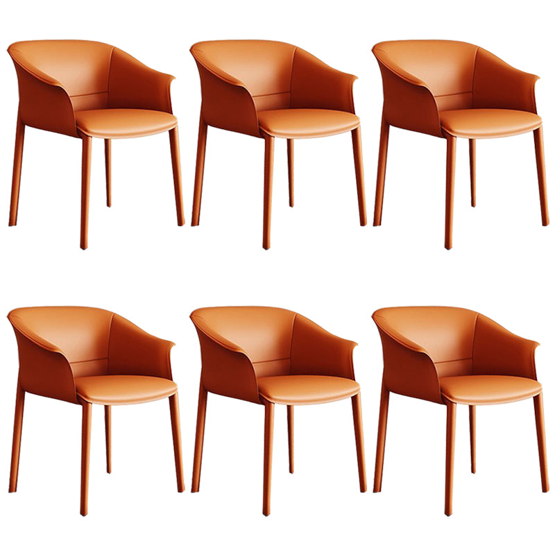 Faux Leather Arm Dining Chairs Contemporary Home Dining Side Chair