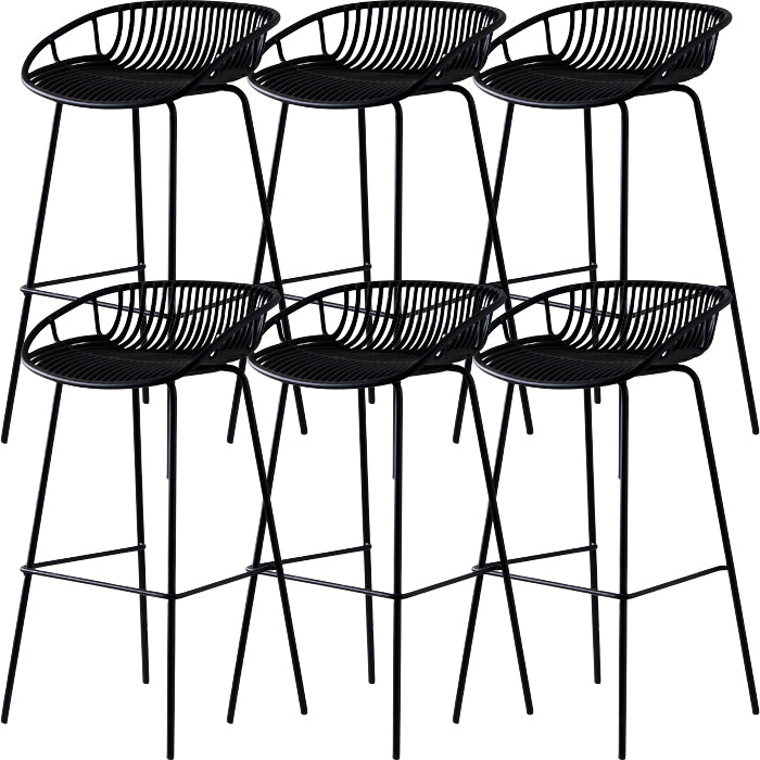 Industrial Metal Barstool Counter Stool Footrest Metal Furniture in Matte Finish