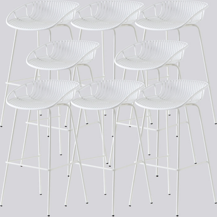 Industrial Metal Barstool Counter Stool Footrest Metal Furniture in Matte Finish