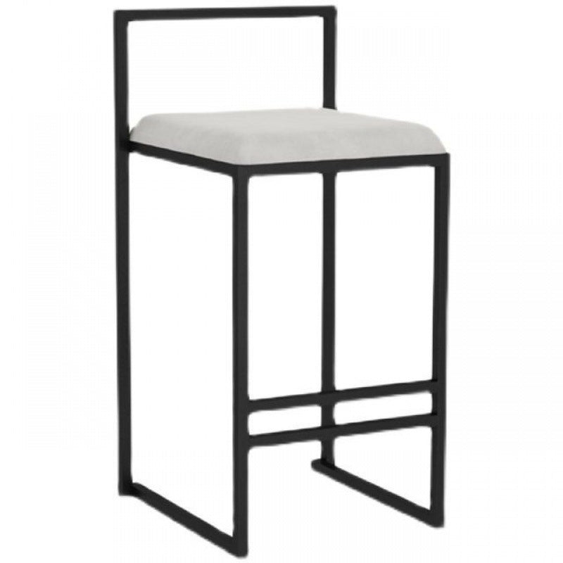 Industrial Metal Black White Barstool Counter Stool Metal Footrest Furniture