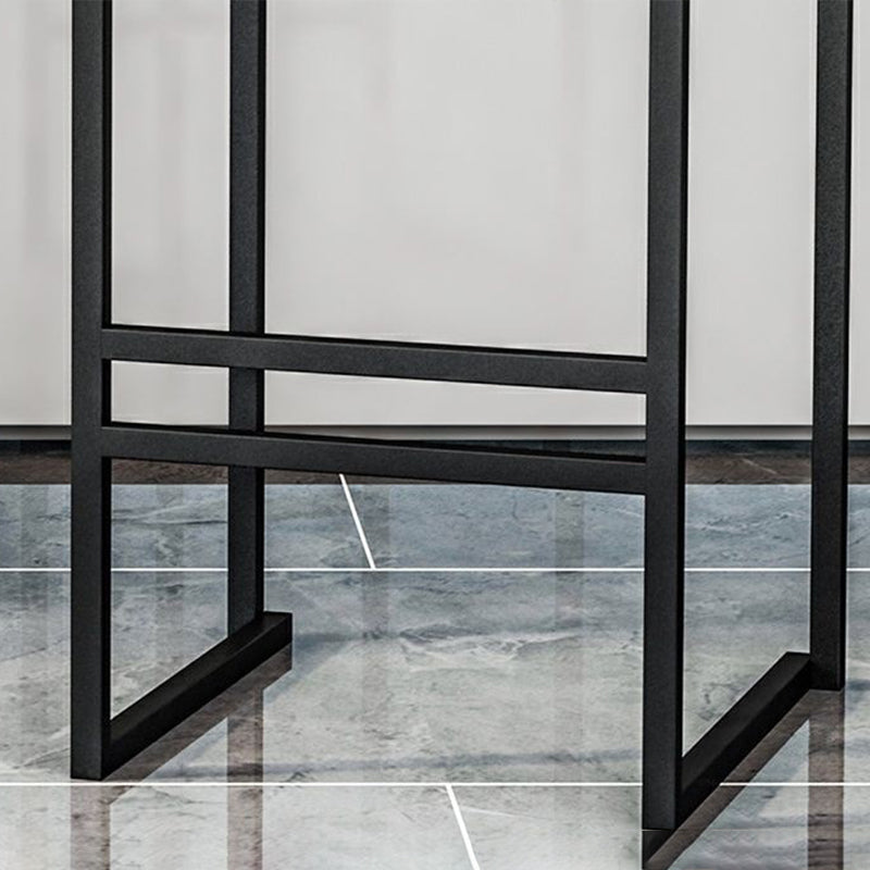 Industrial Metal Black White Barstool Counter Stool Metal Footrest Furniture