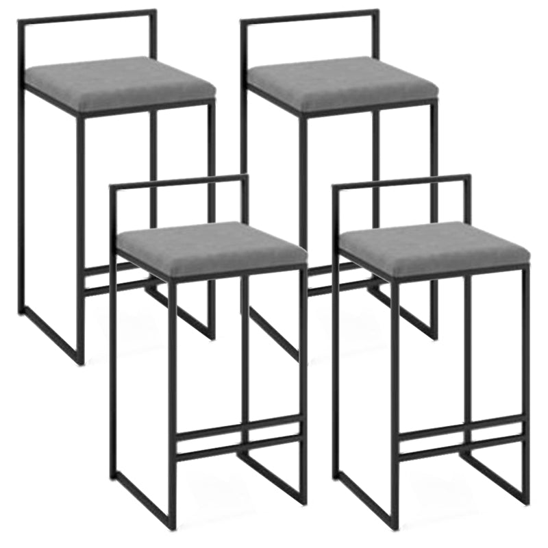 Industrial Metal Black White Barstool Counter Stool Metal Footrest Furniture