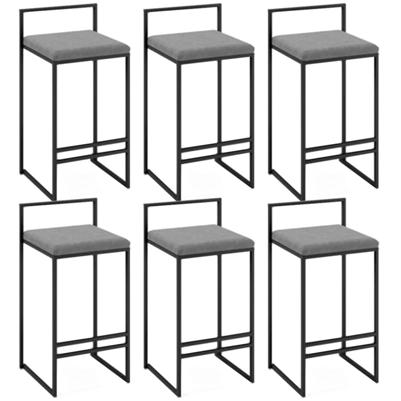 Industrial Metal Black White Barstool Counter Stool Metal Footrest Furniture