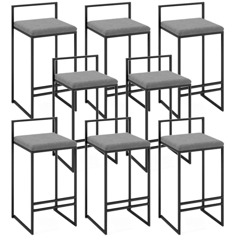 Industrial Metal Black White Barstool Counter Stool Metal Footrest Furniture