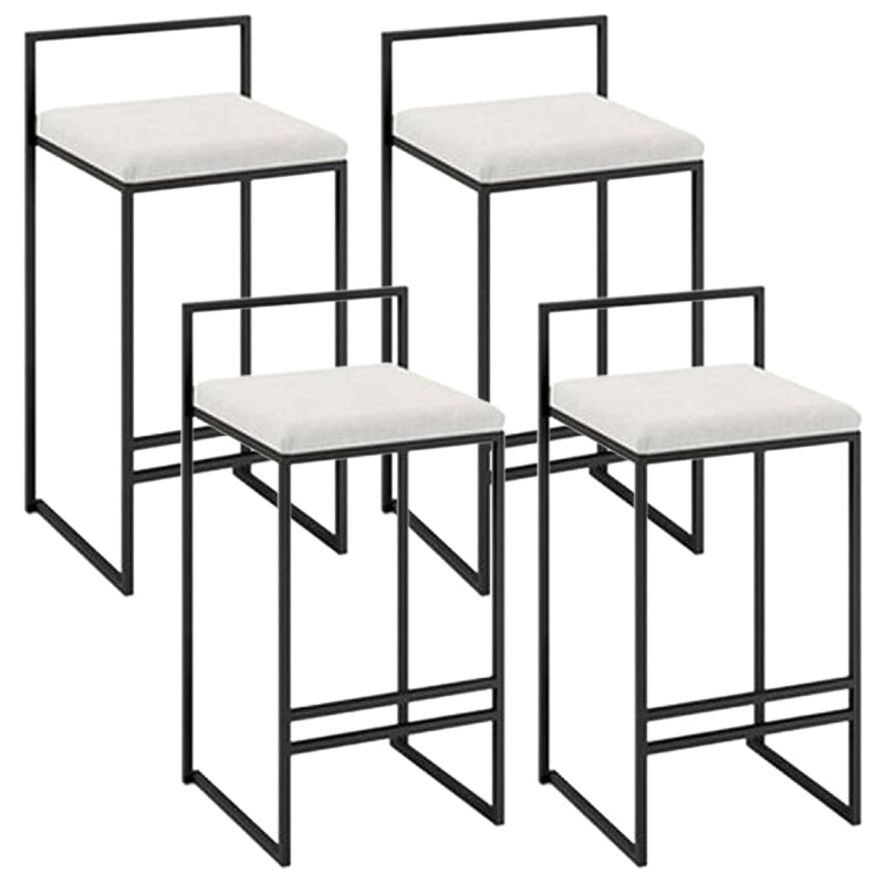 Industrial Metal Black White Barstool Counter Stool Metal Footrest Furniture