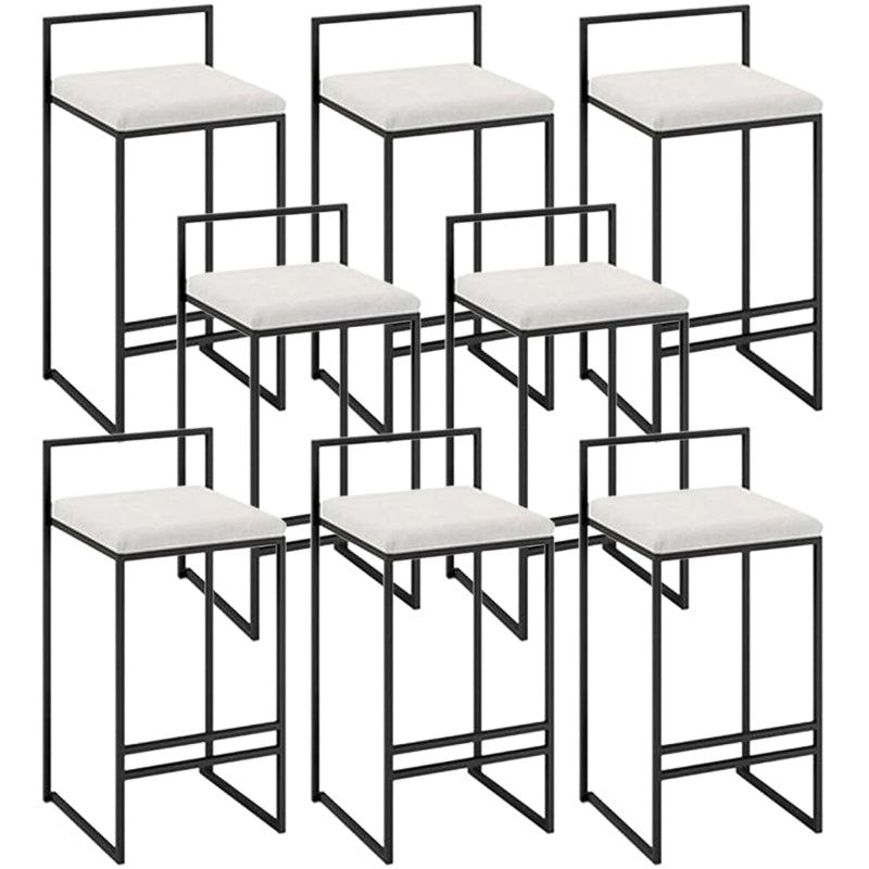 Industrial Metal Black White Barstool Counter Stool Metal Footrest Furniture