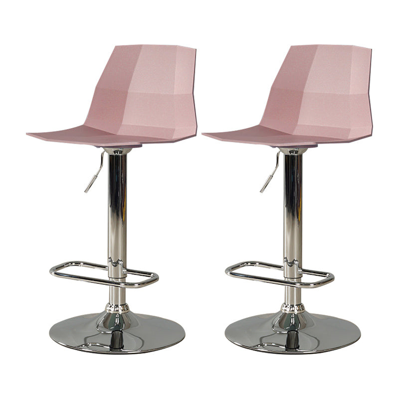 Modern Plastic Low Back Counter Stool Plastic Furniture in Matte Finish