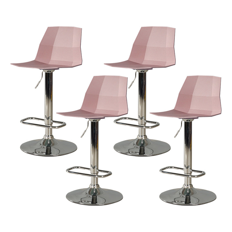 Modern Plastic Low Back Counter Stool Plastic Furniture in Matte Finish