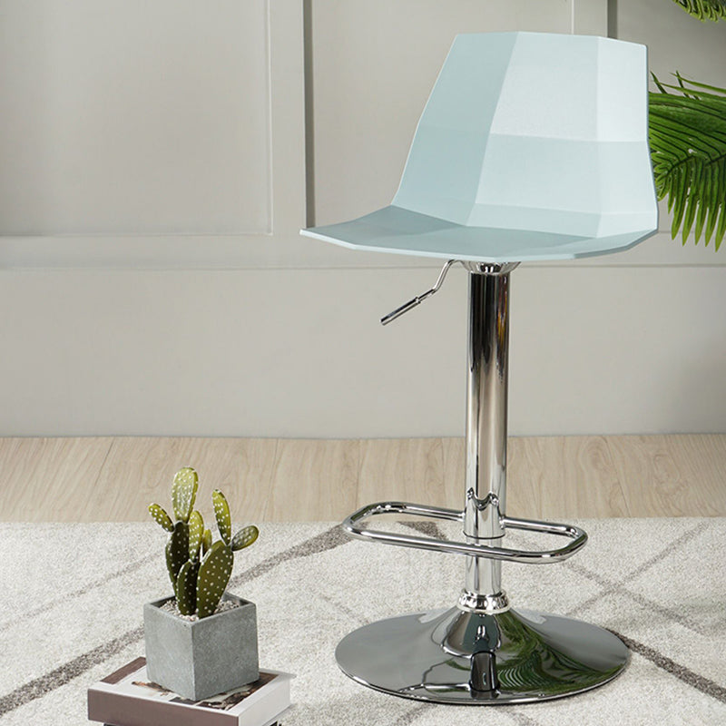 Modern Plastic Low Back Counter Stool Plastic Furniture in Matte Finish