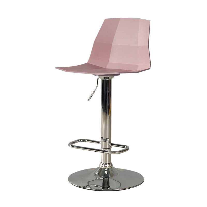 Modern Plastic Low Back Counter Stool Plastic Furniture in Matte Finish