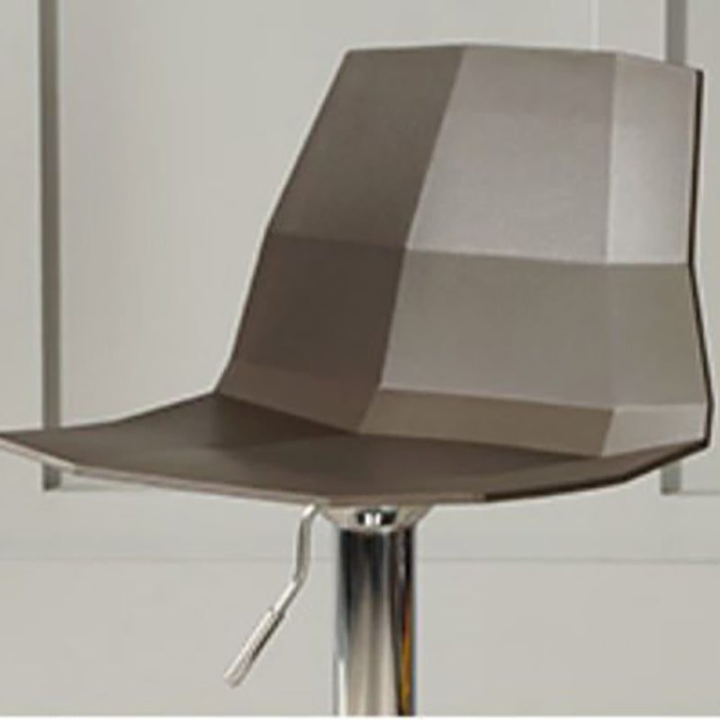 Modern Plastic Low Back Counter Stool Plastic Furniture in Matte Finish