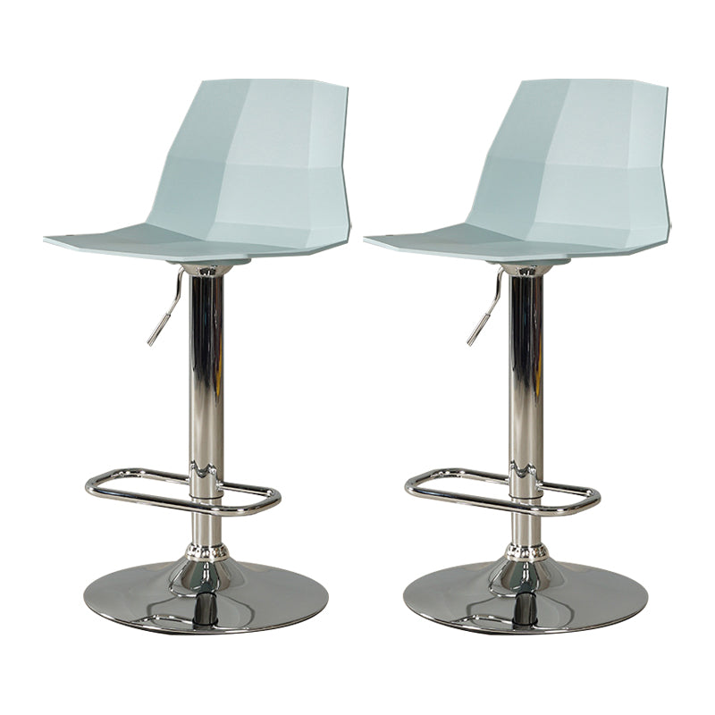 Modern Plastic Low Back Counter Stool Plastic Furniture in Matte Finish