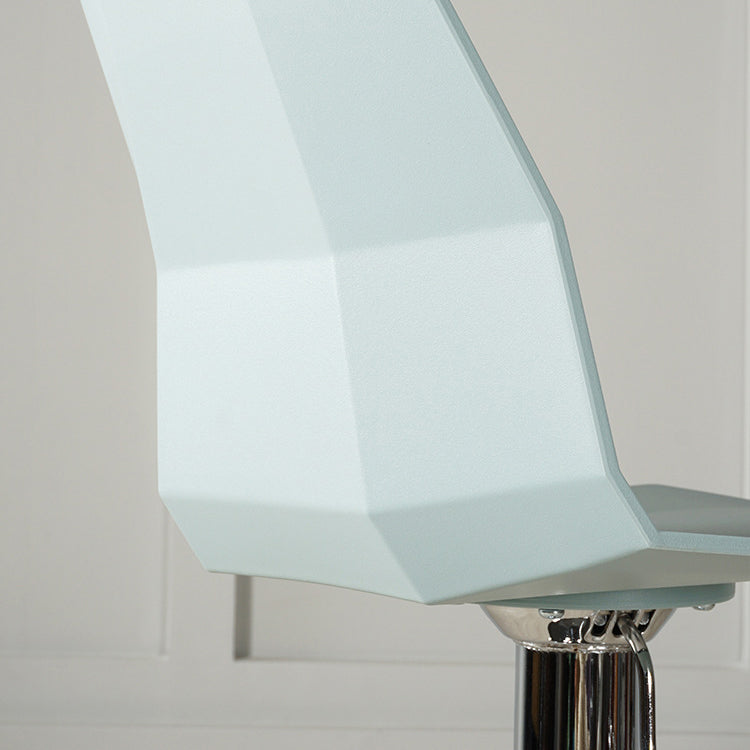 Modern Plastic Low Back Counter Stool Plastic Furniture in Matte Finish