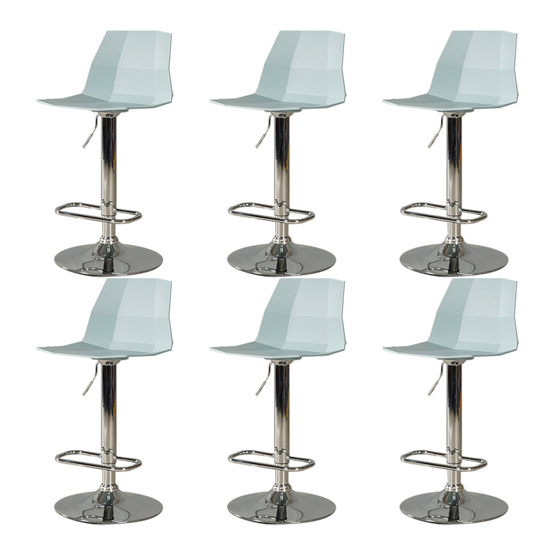 Modern Plastic Low Back Counter Stool Plastic Furniture in Matte Finish