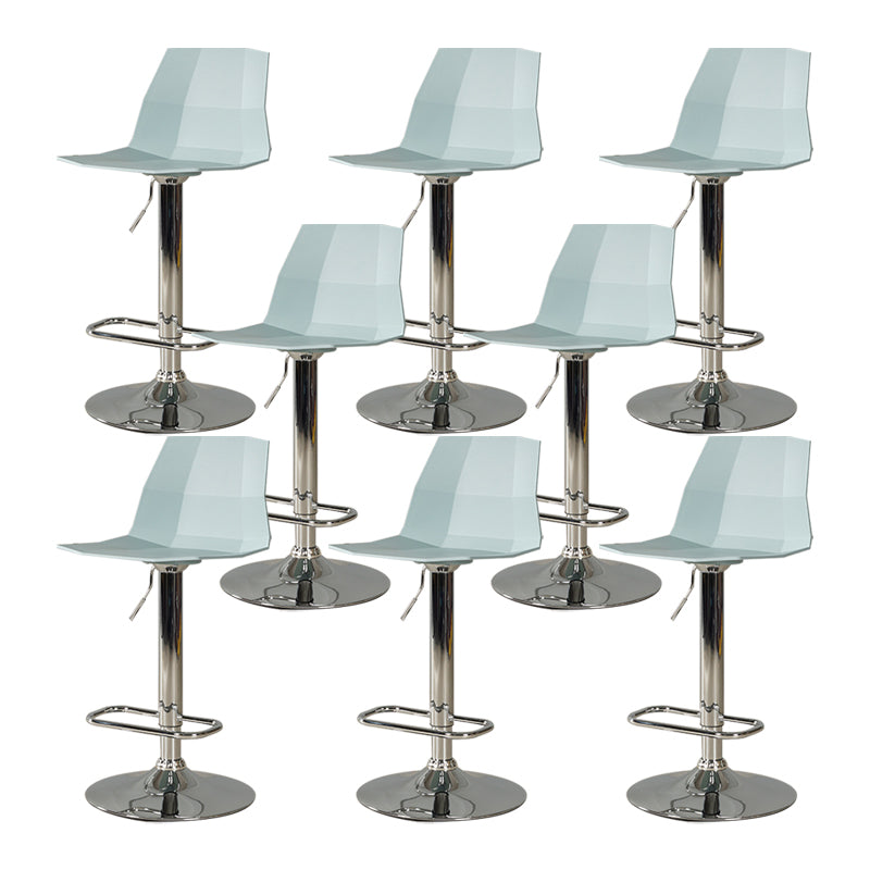 Modern Plastic Low Back Counter Stool Plastic Furniture in Matte Finish