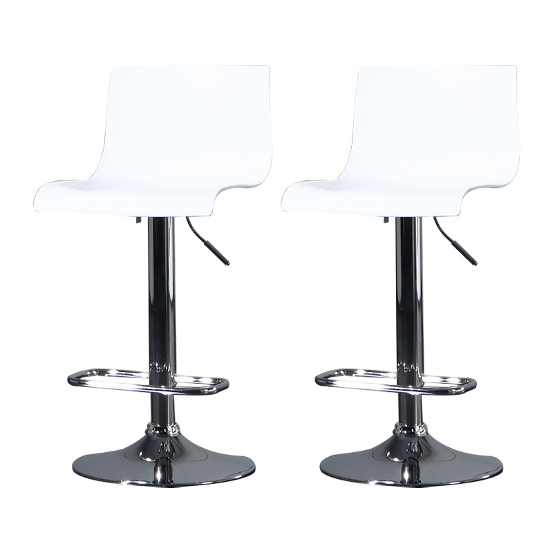 Modern Plastic Low Back Counter Stool Plastic Furniture in Matte Finish