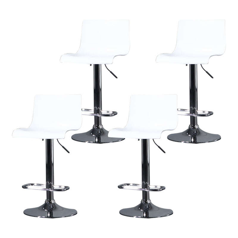 Modern Plastic Low Back Counter Stool Plastic Furniture in Matte Finish