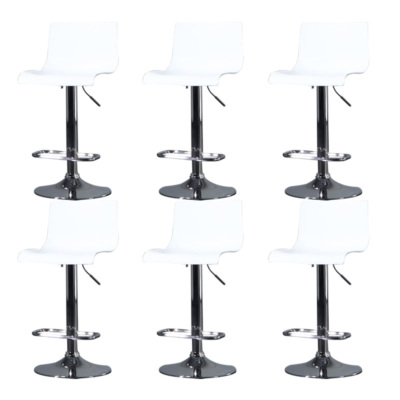 Modern Plastic Low Back Counter Stool Plastic Furniture in Matte Finish