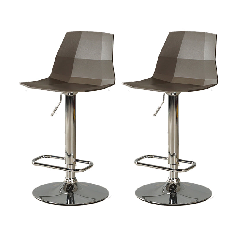 Modern Plastic Low Back Counter Stool Plastic Furniture in Matte Finish