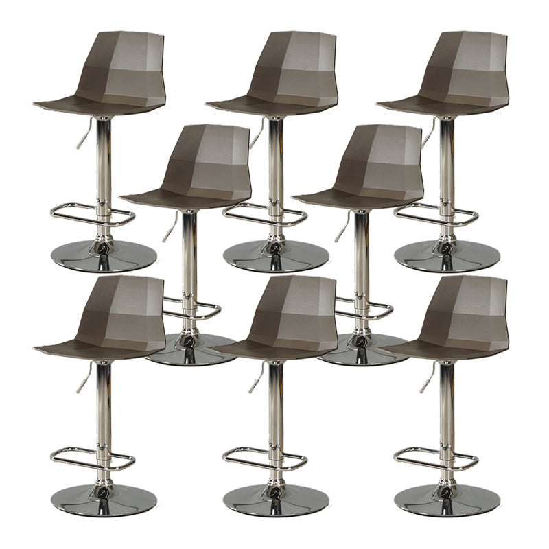 Modern Plastic Low Back Counter Stool Plastic Furniture in Matte Finish