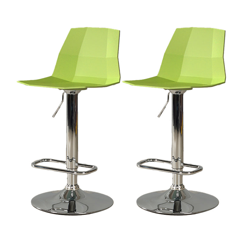 Modern Plastic Low Back Counter Stool Plastic Furniture in Matte Finish