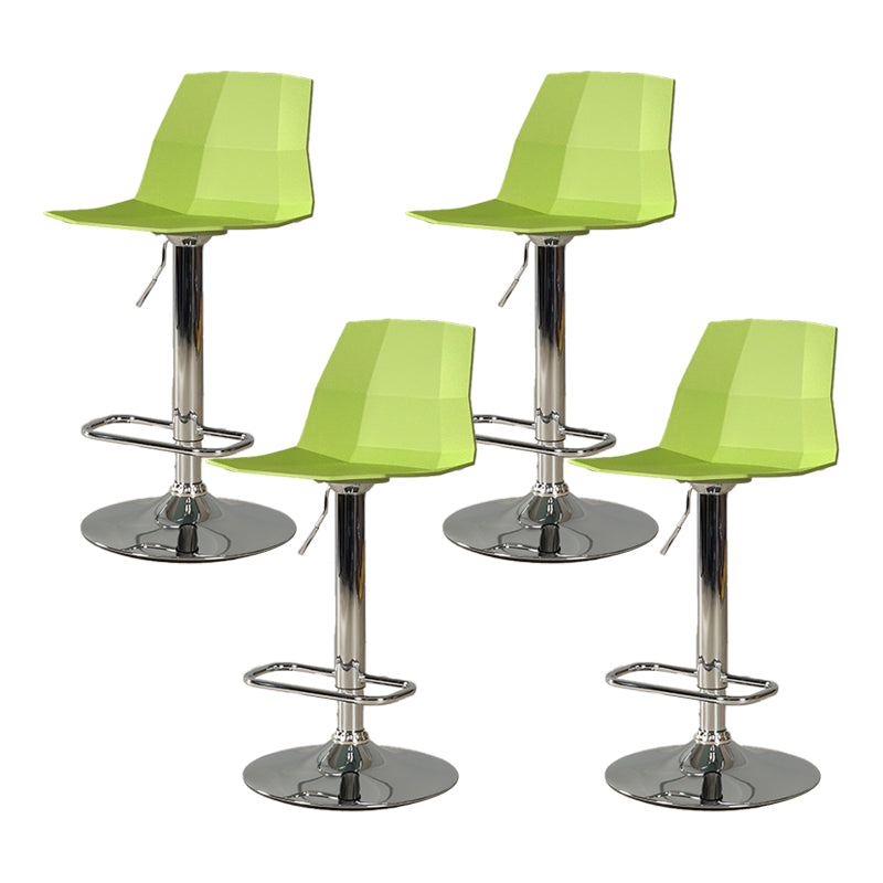 Modern Plastic Low Back Counter Stool Plastic Furniture in Matte Finish