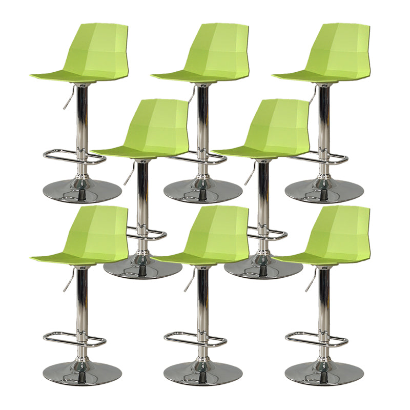 Modern Plastic Low Back Counter Stool Plastic Furniture in Matte Finish