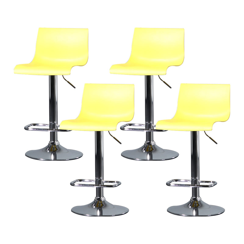 Modern Plastic Low Back Counter Stool Plastic Furniture in Matte Finish