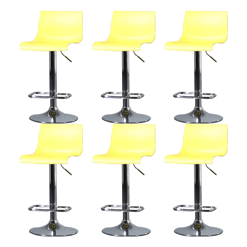 Modern Plastic Low Back Counter Stool Plastic Furniture in Matte Finish