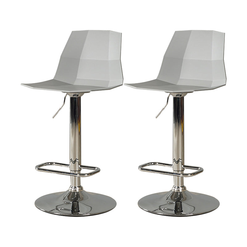 Modern Plastic Low Back Counter Stool Plastic Furniture in Matte Finish