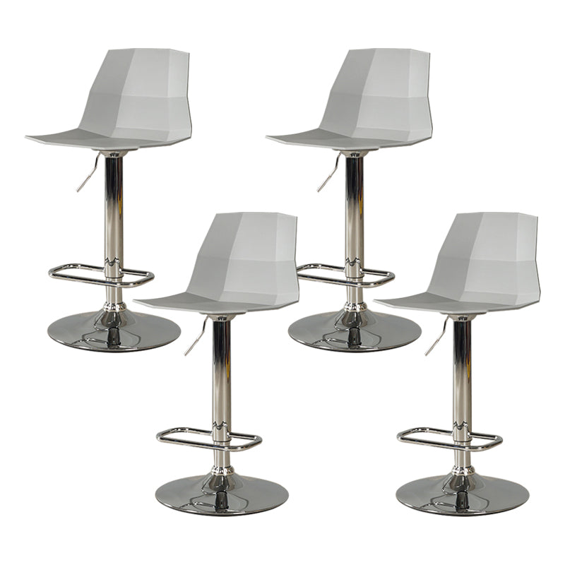 Modern Plastic Low Back Counter Stool Plastic Furniture in Matte Finish