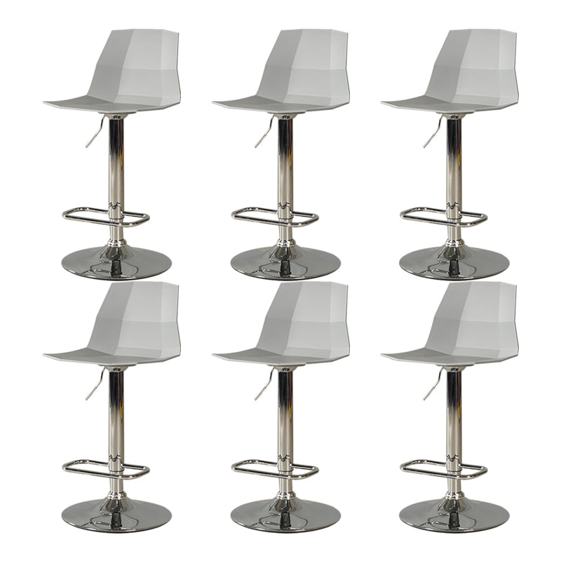 Modern Plastic Low Back Counter Stool Plastic Furniture in Matte Finish