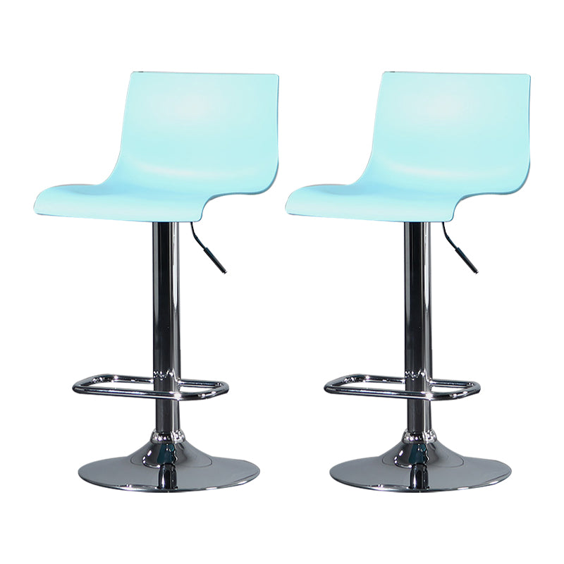 Modern Plastic Low Back Counter Stool Plastic Furniture in Matte Finish