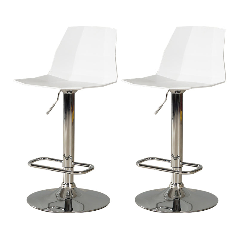 Modern Plastic Low Back Counter Stool Plastic Furniture in Matte Finish