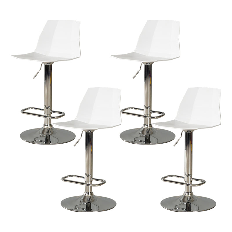 Modern Plastic Low Back Counter Stool Plastic Furniture in Matte Finish